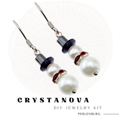 45. DIY-Schmuckset „Crystanova“ – Schneemann Ohrringe basteln