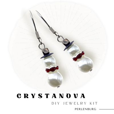 45. DIY-Schmuckset „Crystanova“ – Schneemann Ohrringe basteln