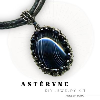 509. Bastelidee / Schmuck selber machen /  Streifenachat