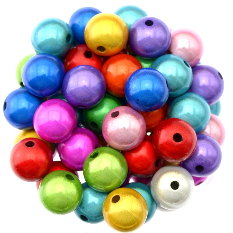 Miracle Beads Buntmix 12mm – Magic-Perlen mit Leuchteffekt | 10 Stück