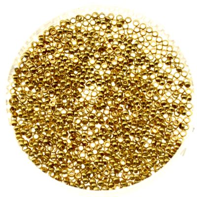 Quetschperlen rund – Edelstahl vergoldet, 1 mm (20 Stück) Quetschperlen rund – Edelstahl vergoldet, 1 mm (20 Stück)