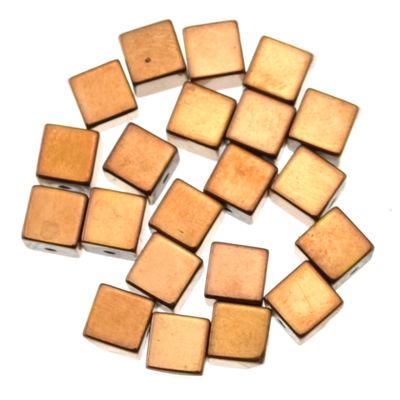 Hämatit-Würfelperlen 6 mm – 10 Stück | Perlen für modernen DIY-Schmuck