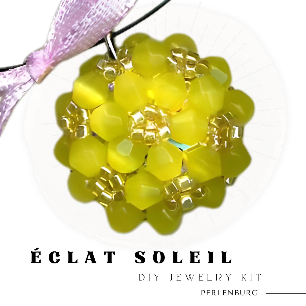 110. DIY-Schmuckset „Éclat Soleil“ – Anhänger mit gelben Perlen & Anleitung 110. DIY-Schmuckset „Éclat Soleil“ – Anhänger mit gelben Perlen & Anleitung