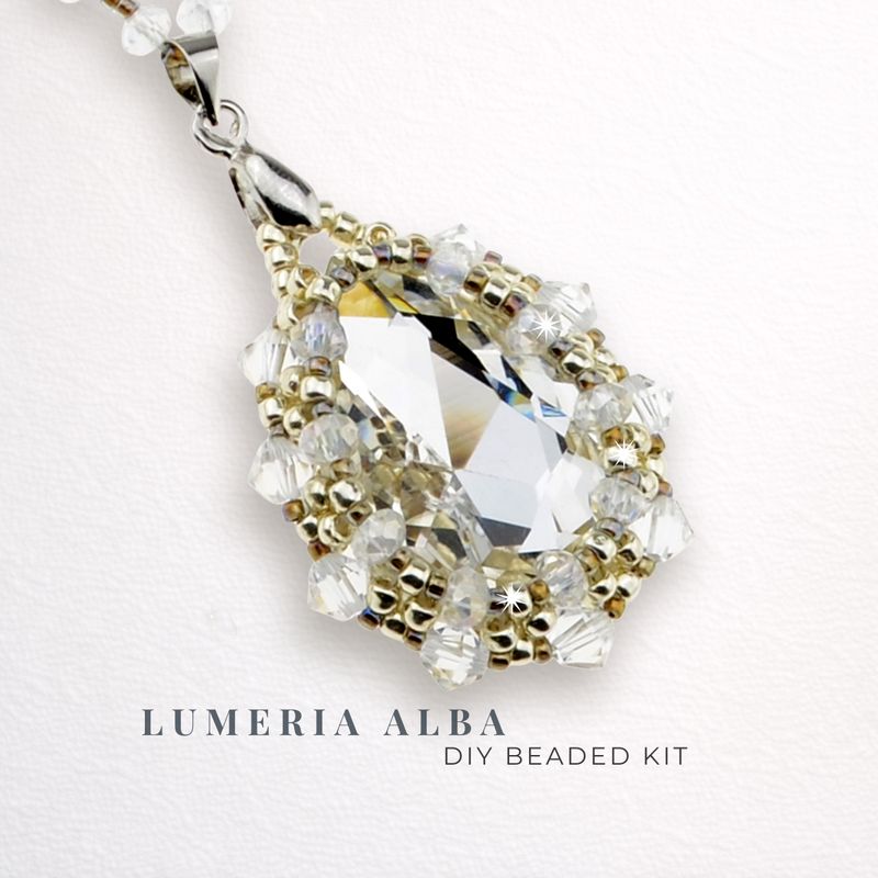 DIY-Schmuckset „Lumeria Alba“ – Kristall-Anhänger basteln