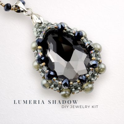 DIY-Schmuckset „Lumeria Shadow“ – Grauer Anhänger basteln