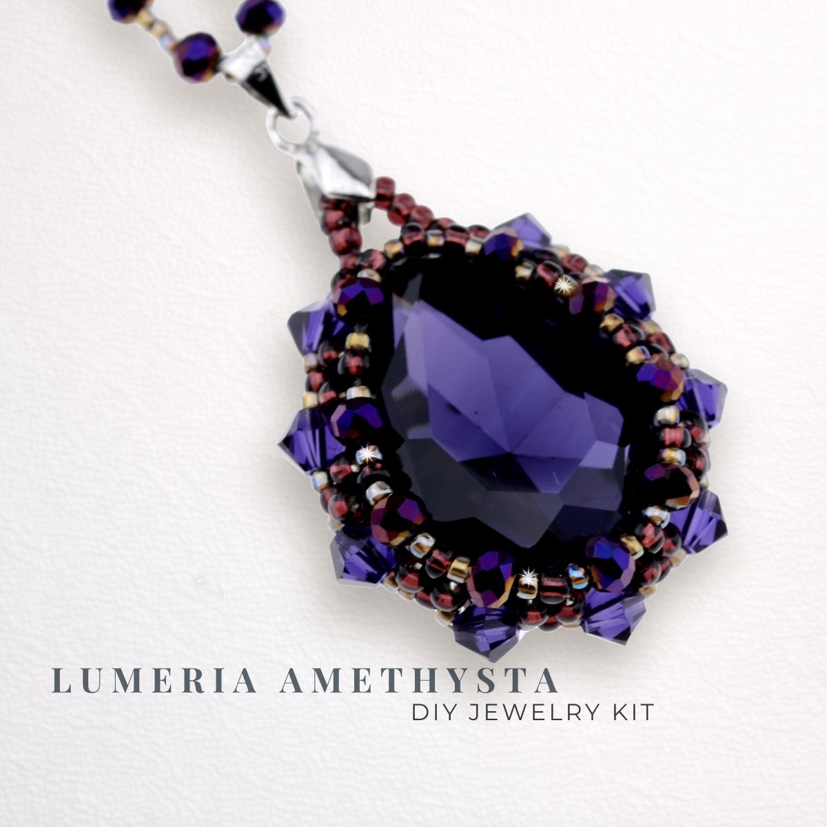 DIY-Schmuckset „Lumeria Amethysta“ – Amethyst-Anhänger basteln DIY-Schmuckset „Lumeria Amethysta“ – Amethyst-Anhänger basteln