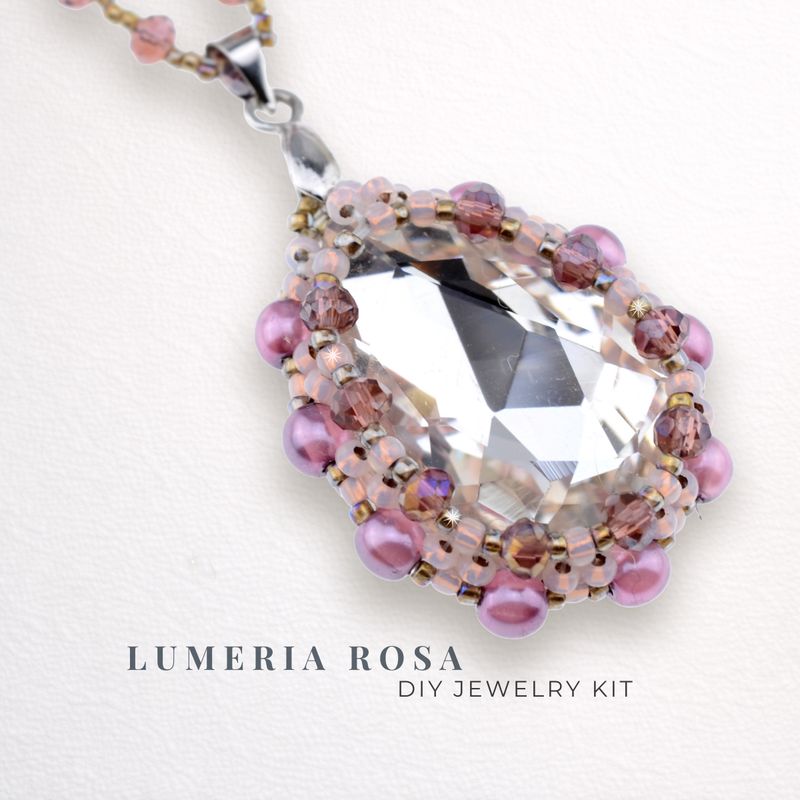 DIY-Schmuckset „Lumeria Rosa“ – Rosé-Anhänger basteln