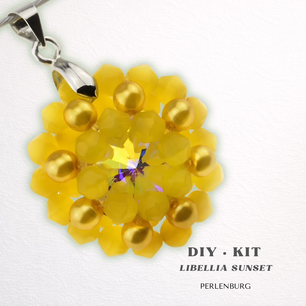 DIY-Schmuckset „Libellia Sunset“ – Anhänger mit Perlen