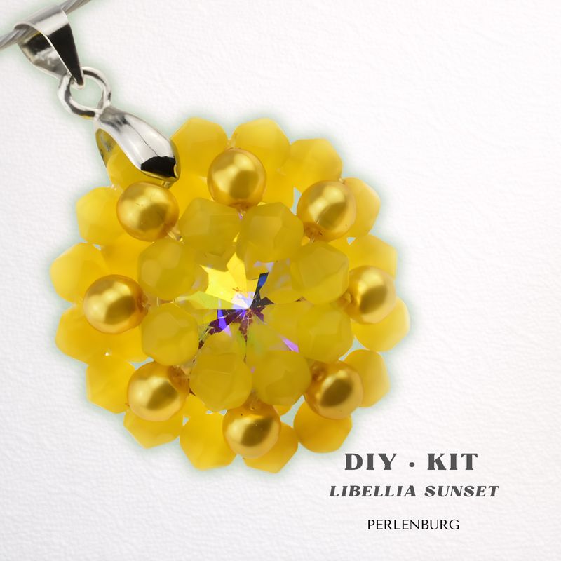 DIY-Schmuckset „Libellia Sunset“ – Anhänger mit Perlen