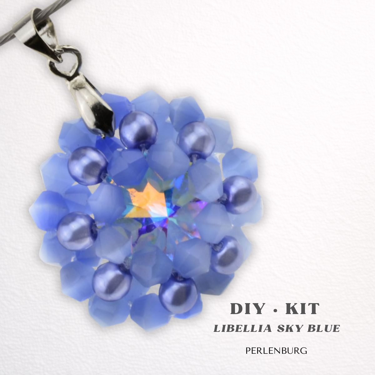 DIY-Schmuckset „Libellia Sky Blue“ – Anhänger mit Perlen