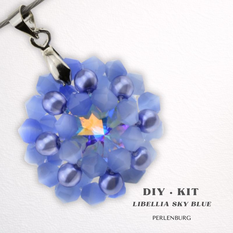 DIY-Schmuckset „Libellia Sky Blue“ – Anhänger mit Perlen