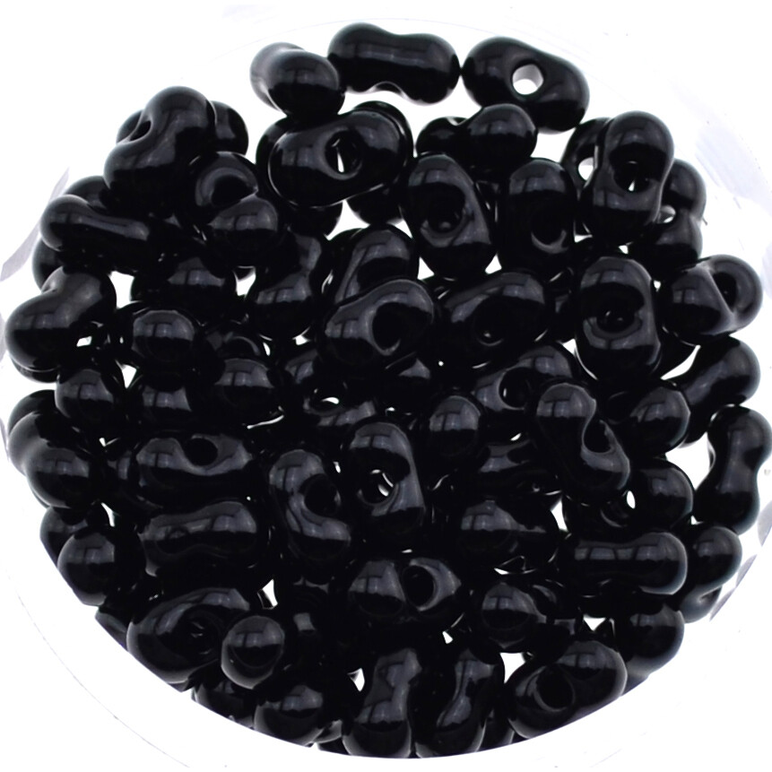Farfalle Rocailles Glasperlen 6,5mm schwarz / 8g Farfalle Rocailles Glasperlen 6,5mm schwarz / 8g