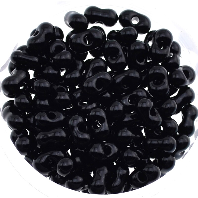 Farfalle Rocailles Glasperlen 6,5mm schwarz / 8g Farfalle Rocailles Glasperlen 6,5mm schwarz / 8g