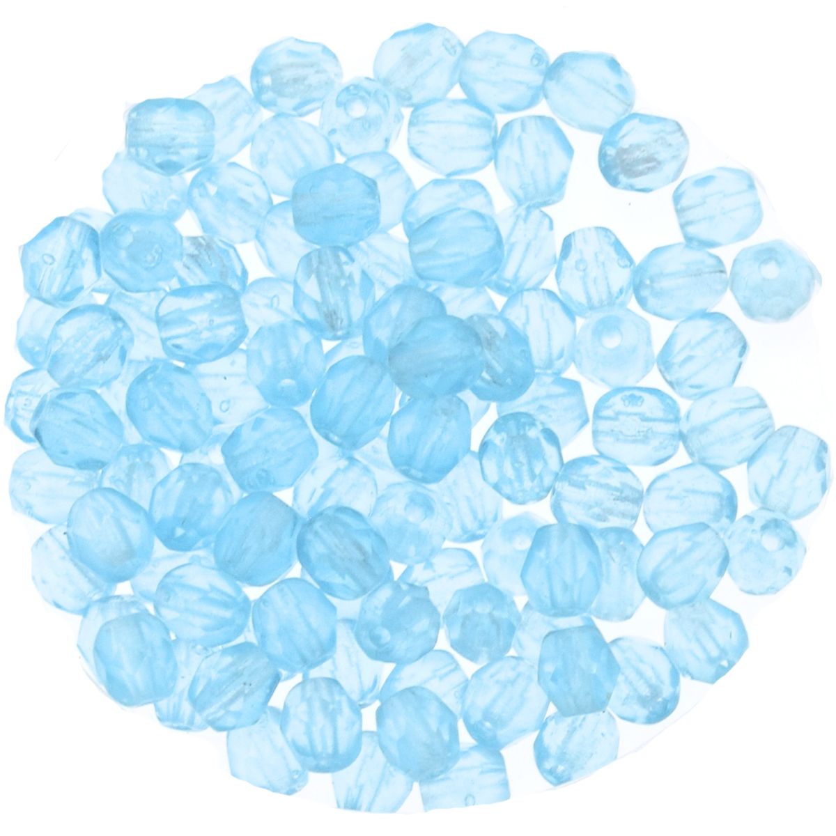 Glasschliffperlen – Blau matt, 4 mm (40 Stück) Glasschliffperlen – Blau matt, 4 mm (40 Stück)