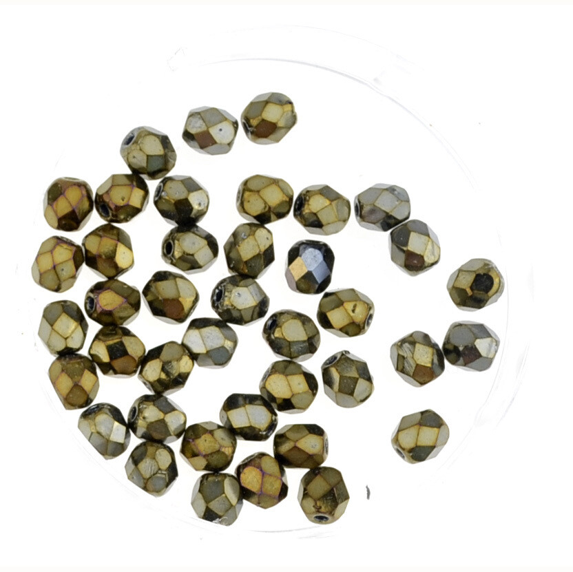 Feuerpolierte Glasperlen – Bronze, 4 mm (40 Stück) Feuerpolierte Glasperlen – Bronze, 4 mm (40 Stück)