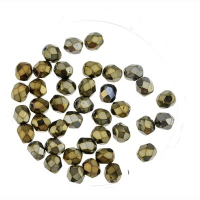 Feuerpolierte Glasperlen – Bronze, 4 mm (40 Stück) Feuerpolierte Glasperlen – Bronze, 4 mm (40 Stück)