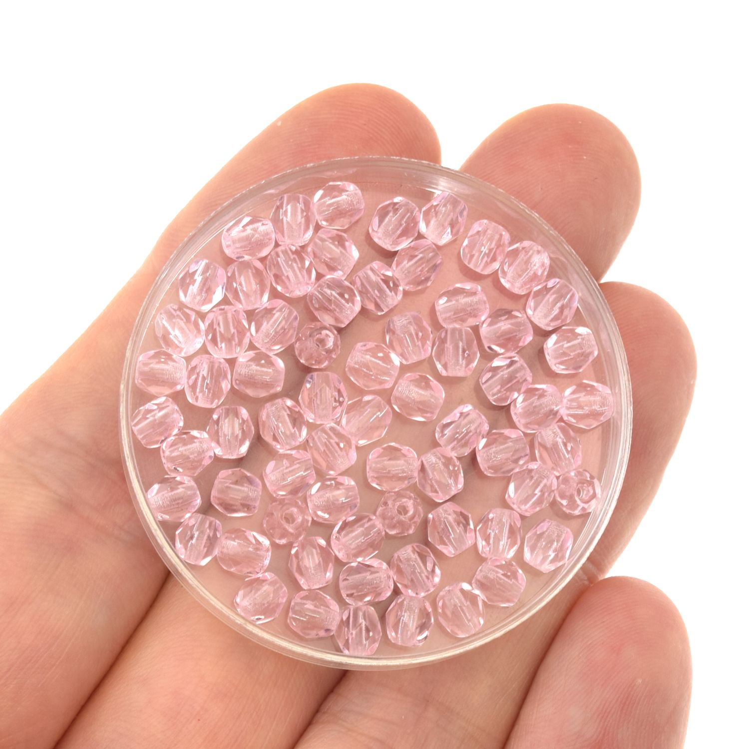 Feuerpollierte Glasperlen 5mm altrose / 20 Stück Feuerpollierte Glasperlen 5mm altrose / 20 Stück