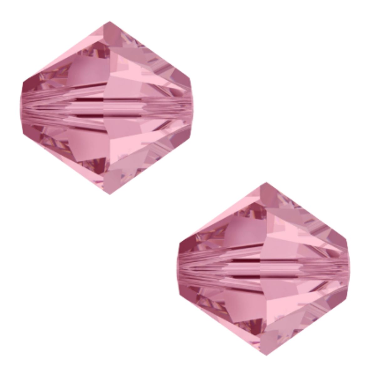 Swarovski 5328 Bicone-Perlen – Light Rose, 4 mm (20 Stück) Swarovski 5328 Bicone-Perlen – Light Rose, 4 mm (20 Stück)