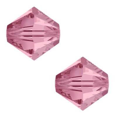 Swarovski 5328 Bicone-Perlen – Light Rose, 4 mm (20 Stück) Swarovski 5328 Bicone-Perlen – Light Rose, 4 mm (20 Stück)