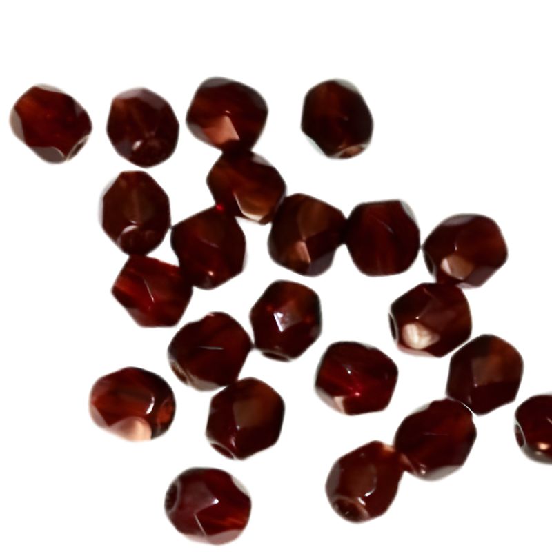 Feuerpolierte 4-mm-Perlen in Garnet – 40 Stück Feuerpolierte 4-mm-Perlen in Garnet – 40 Stück