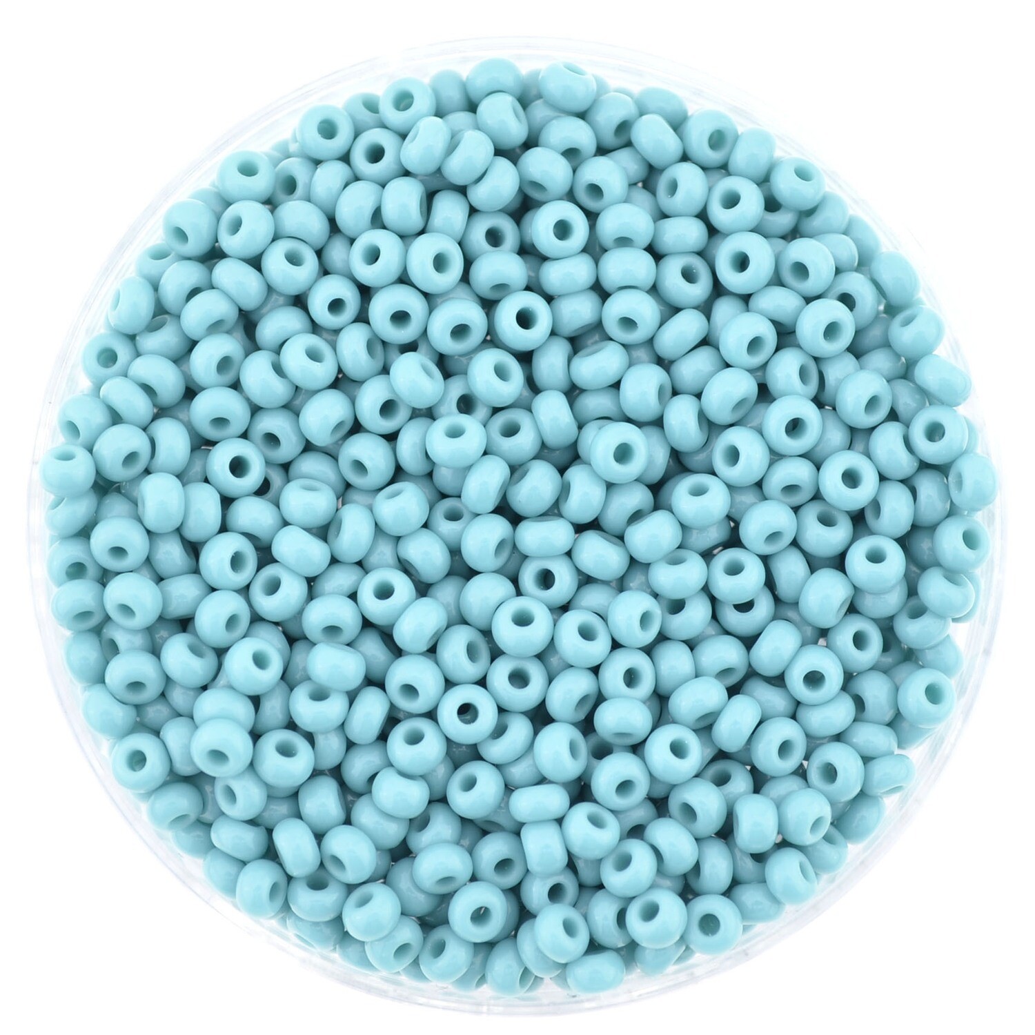 Rocailles blau 2,6mm türkis opak / 12g