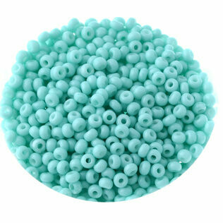 Rocailles Preciosa opak türkis pastell  2,6mm Nr.9 / 12 gramm