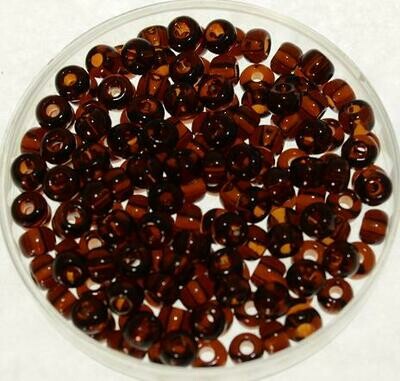 Rocailles topaz 4mm, braun transparent /15g