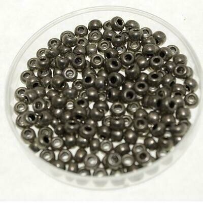 Rocailles grau 3,5 mm d.silber metallic / 10g Rocailles grau 3,5 mm d.silber metallic / 10g