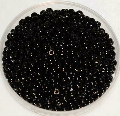 Rocailles schwarz 2,6 mm , opak / 12g Rocailles schwarz 2,6 mm , opak / 12g