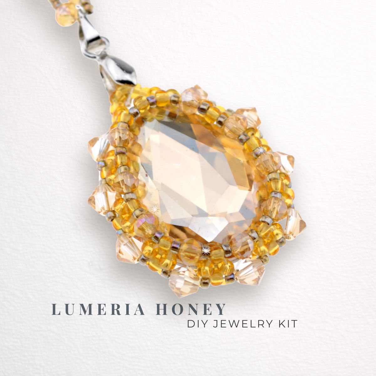 DIY-Schmuckset „Lumeria Honey“ – Anhänger basteln in Goldtönen