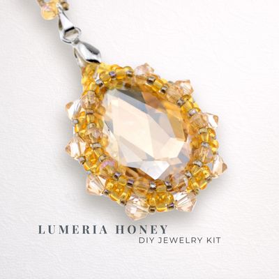 DIY-Schmuckset „Lumeria Honey“ – Anhänger basteln in Goldtönen