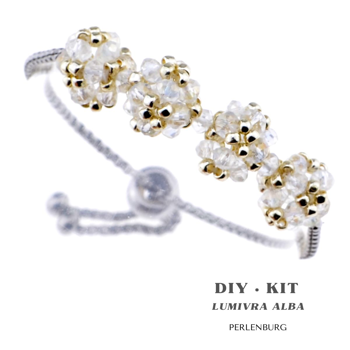 DIY-Schmuckset „Lumivra Alba“ – Armband basteln I DIY Kit mit Perlen + Anleitung + Zubehör
