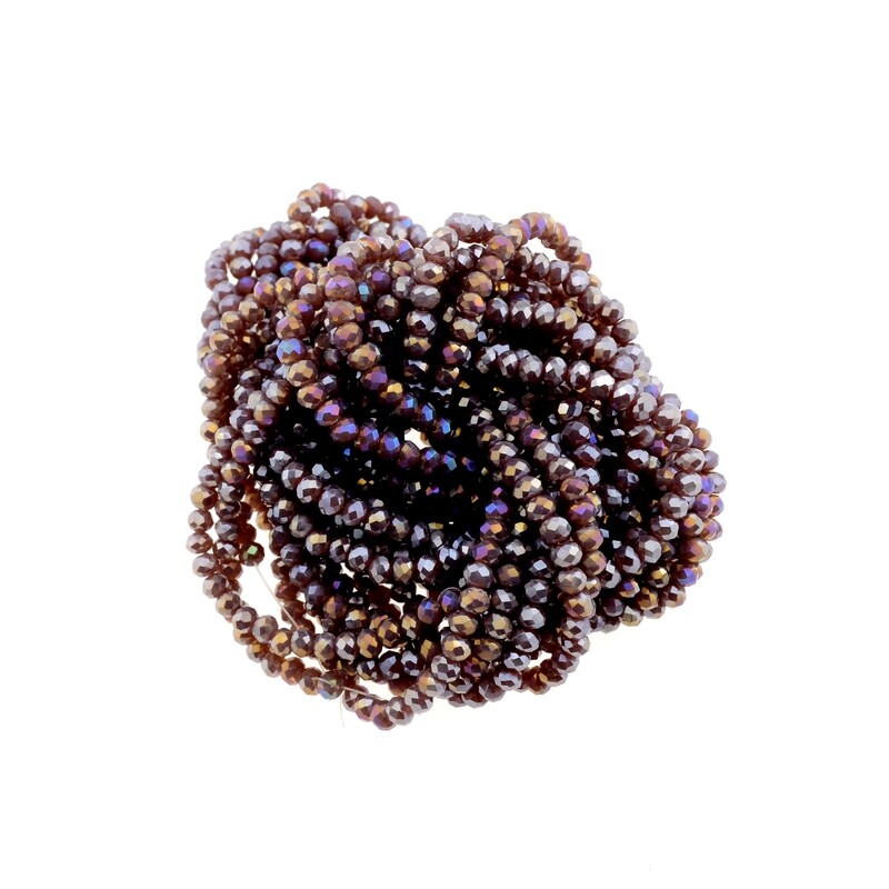 Rondellen Glasperlen 3mm facettiert / 40 Stück Rondellen Glasperlen 3mm facettiert / 40 Stück
