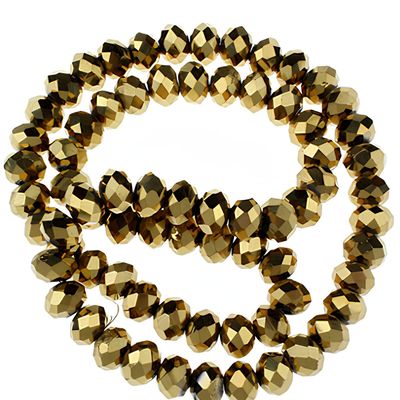 Rondellen 4mm gold metallic / 40 Stück Rondellen 4mm gold metallic / 40 Stück