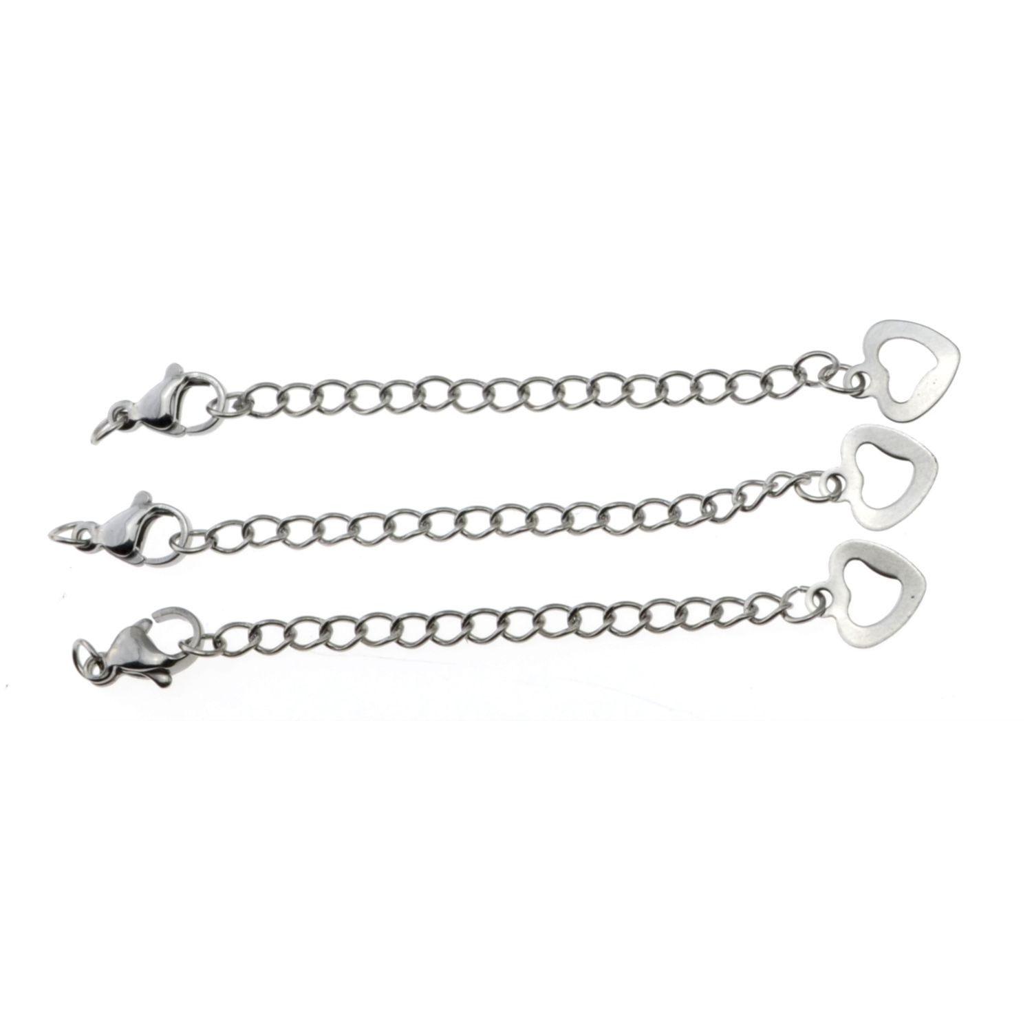 Karabinerverschluss 9mm Edelstahl + Verlängerungskettchen 6cm / 2 Stück Karabinerverschluss 9mm Edelstahl + Verlängerungskettchen 6cm / 2 Stück