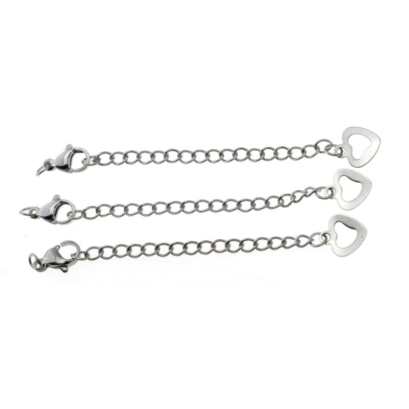 Karabinerverschluss 9mm Edelstahl + Verlängerungskettchen 6cm / 2 Stück Karabinerverschluss 9mm Edelstahl + Verlängerungskettchen 6cm / 2 Stück