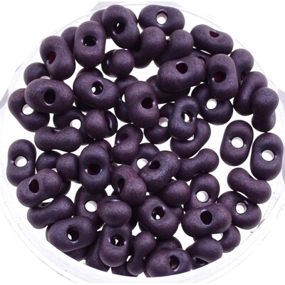 Farfalle Rocailles Glasperlen 6,5mm lila - metallic violett matt / 8g Farfalle Rocailles Glasperlen 6,5mm lila - metallic violett matt / 8g