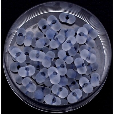 Farfalle Rocailles Glasperlen 6,5mm grau - hellgrau matt / 8g Farfalle Rocailles Glasperlen 6,5mm grau - hellgrau matt / 8g