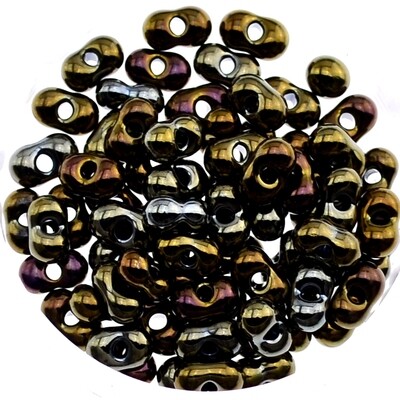 Farfalle Rocailles Glasperlen 6,5mm braun - metallic bronze / 8g Farfalle Rocailles Glasperlen 6,5mm braun - metallic bronze / 8g
