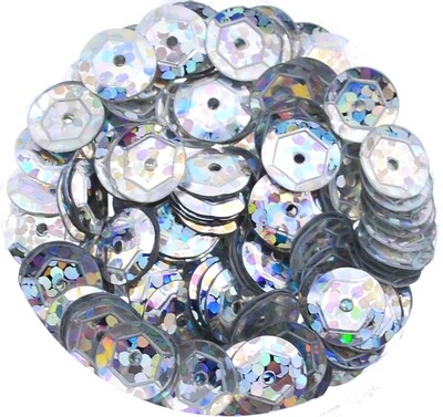 Pailletten silber holo 6mm / 15g - ca 1400 Stück Pailletten silber holo 6mm / 15g - ca 1400 Stück