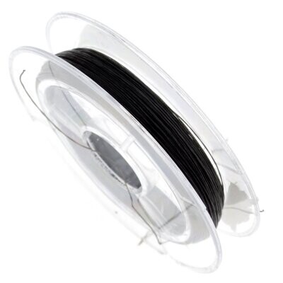 Perlenfaden 8-fach geflochten – schwarz, 0,15 mm (20 m Rolle)