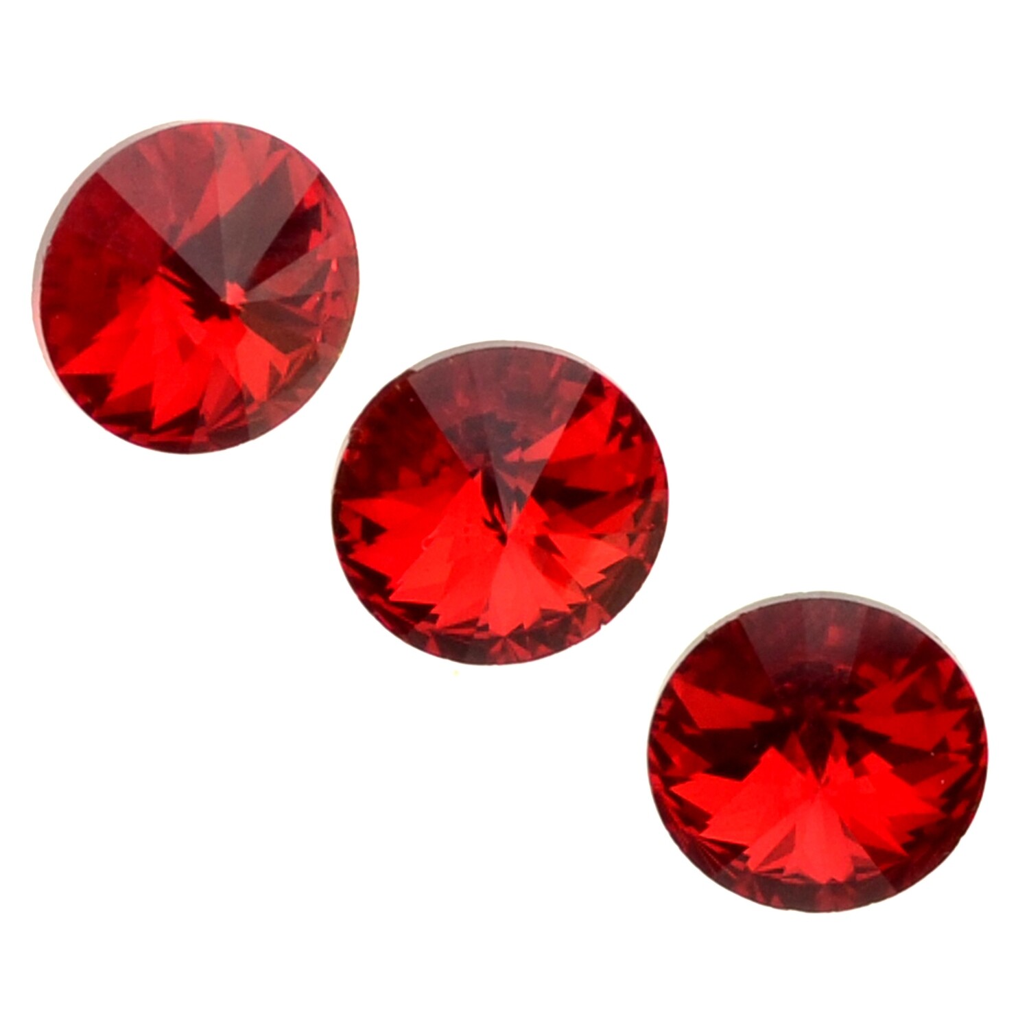 Rivoli Crystal Glas Cabohon 14mm / light siam / 2 Stück