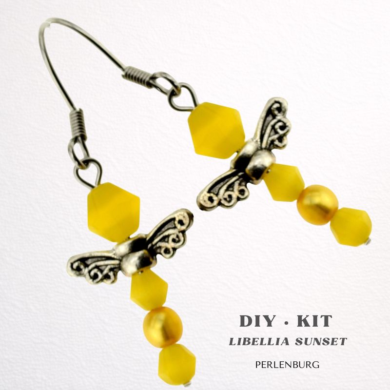 DIY-Schmuckset „Libellia Sunset“ – Libellen-Ohrringe