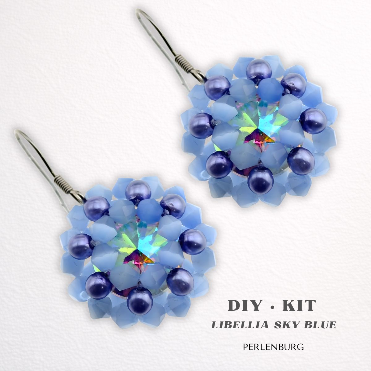 DIY-Schmuckset „Libellia Sky Blue“ – Ohrringe mit Perlen