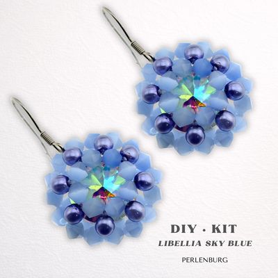 DIY-Schmuckset „Libellia Sky Blue“ – Ohrringe mit Perlen