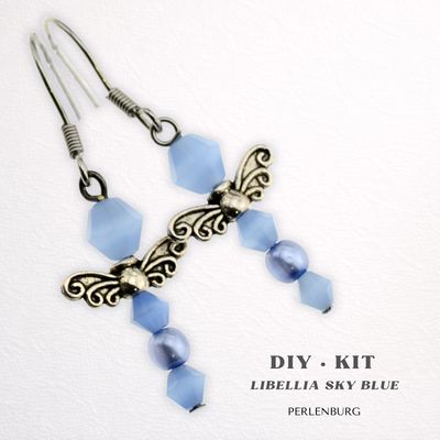 DIY-Schmuckset „Libellia Sky Blue“ – Libellen-Ohrringe