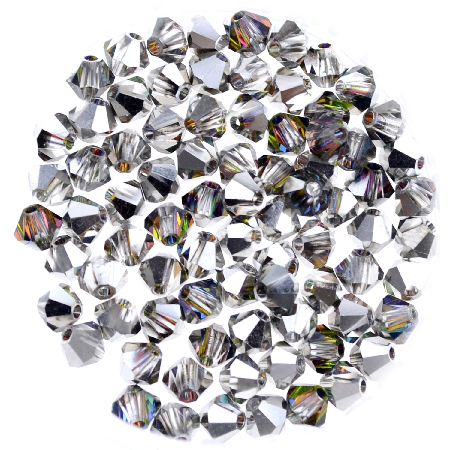 Preciosa®-Elements Bicone-Kristallperlen – Vitrail, 4 mm (20 Stück) Preciosa®-Elements Bicone-Kristallperlen – Vitrail, 4 mm (20 Stück)