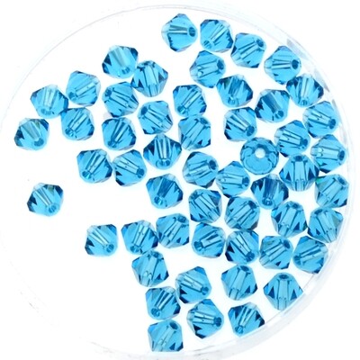 Swarovski® Elements Bicone-Kristallperlen – Türkis, 4 mm (31 Stück) Swarovski® Elements Bicone-Kristallperlen – Türkis, 4 mm (31 Stück)