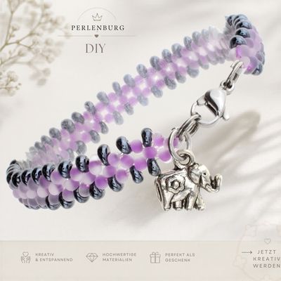 DIY-Armbandset 44"Lavendelliebe" – Schmuckträume selber gestalten