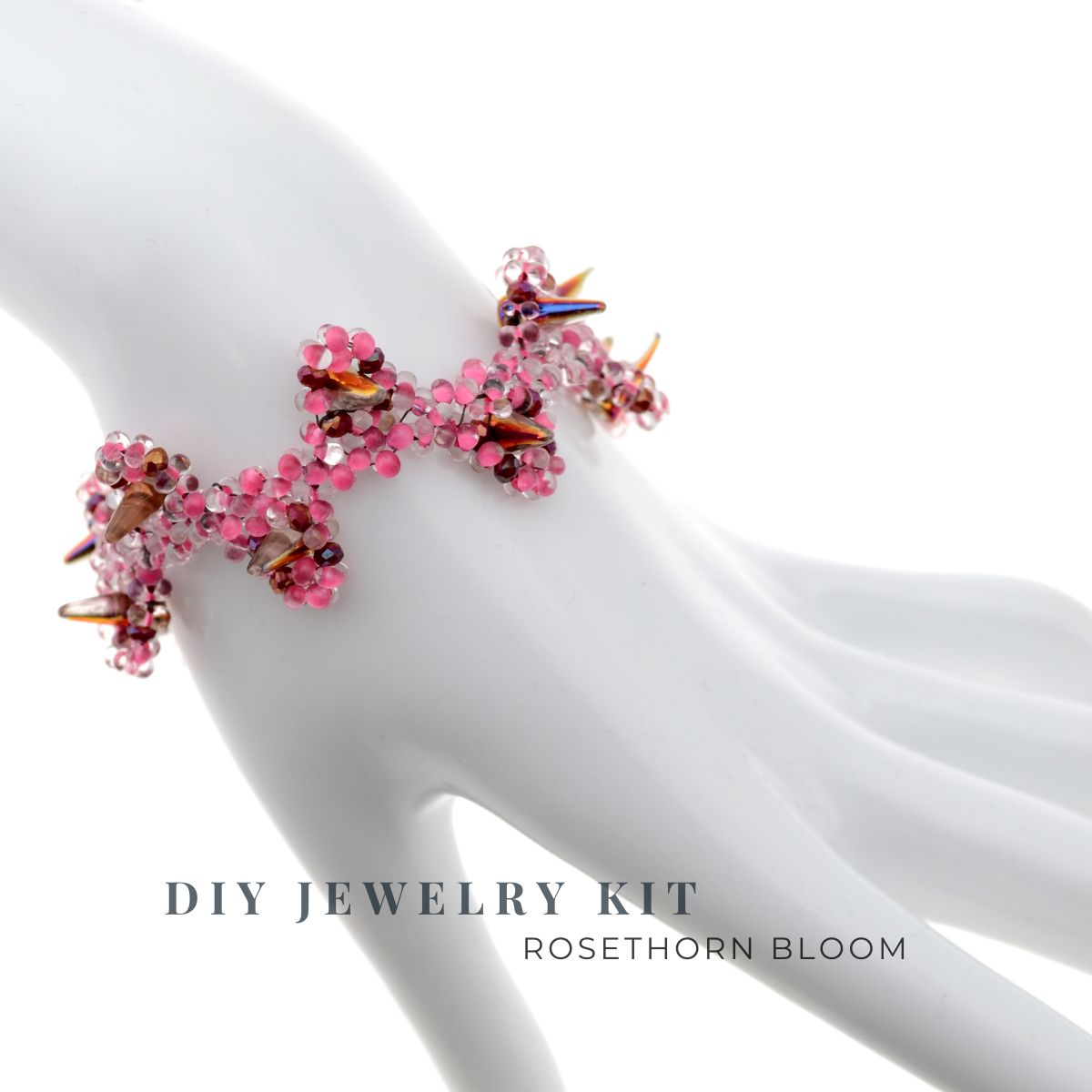 DIY-Schmuckset „Rosethorn Bloom“ – Armband mit Dornenperlen & Rosenglanz selbst basteln